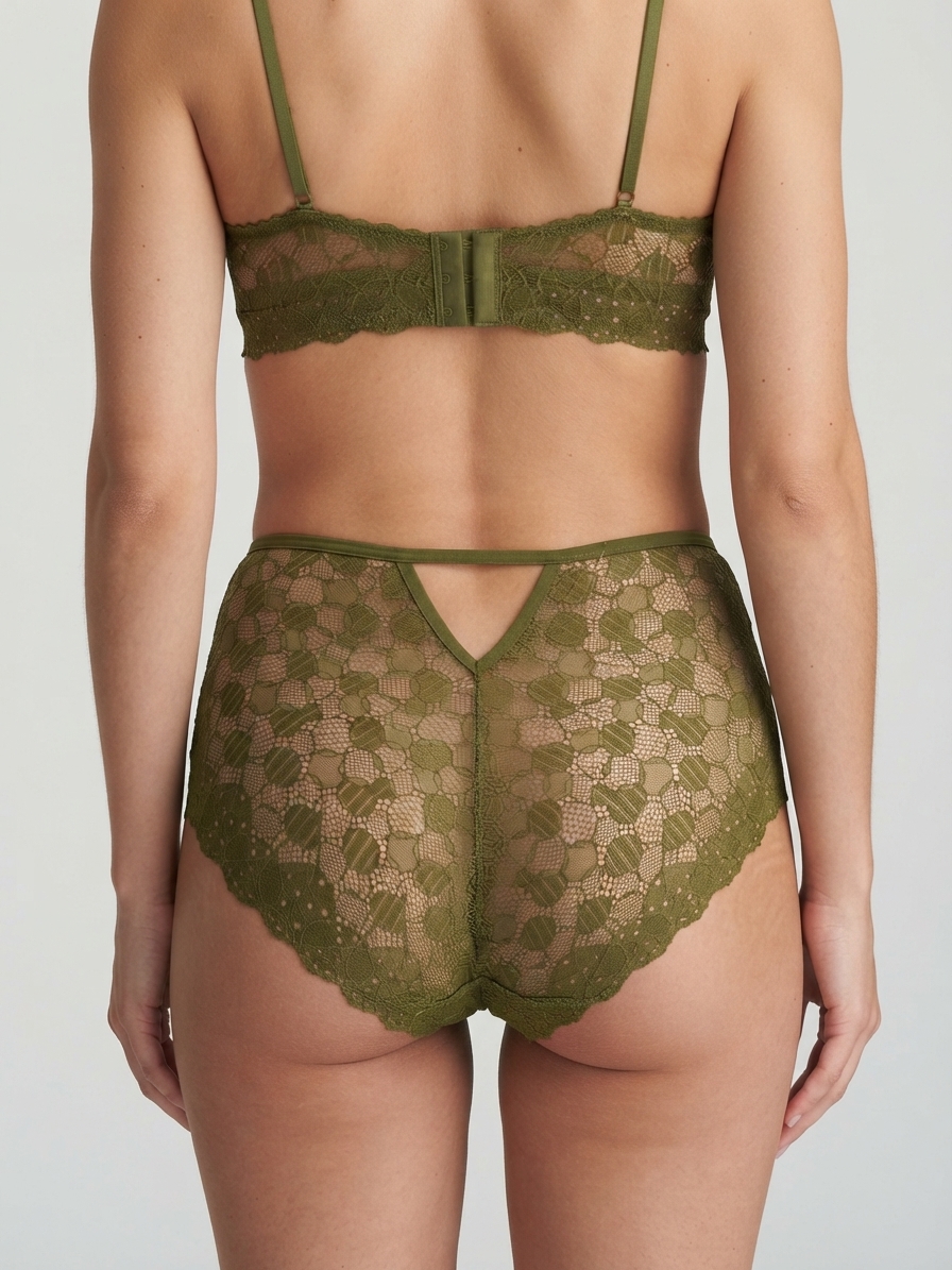 Enigma – Bikini de encaje y tul corte alto