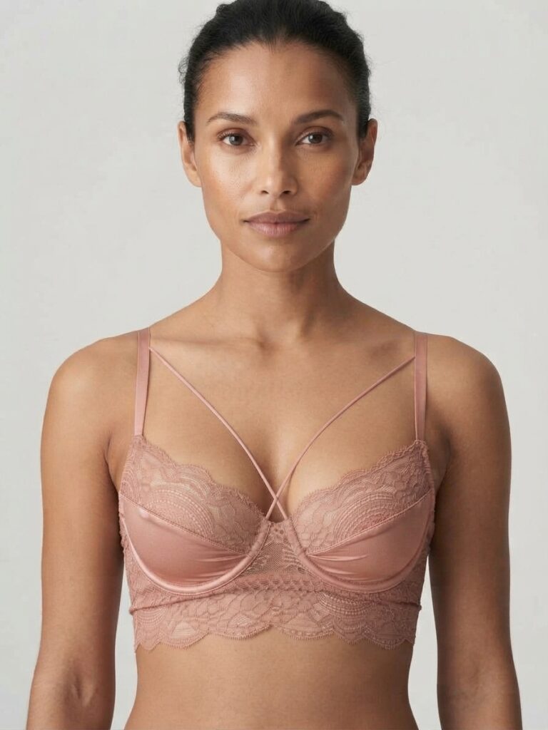 Enigma – Bustier media copa con tiras