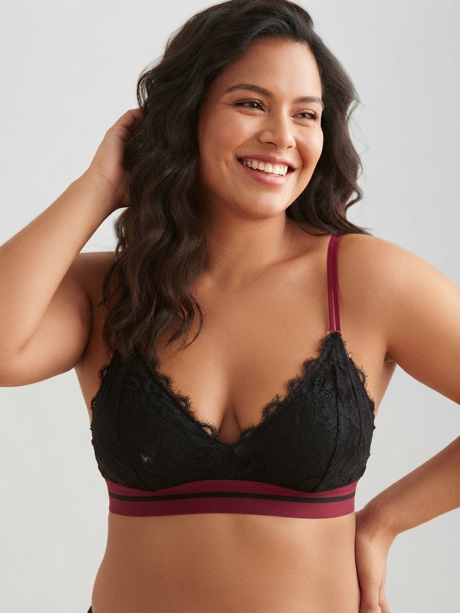 Enigma – Bralette de encaje con liga